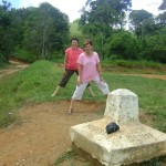 Left foot in Guatemala, Right foot in Honduras