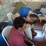 Jamie working with one of our patients