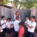 Colleen doing handwashing classes